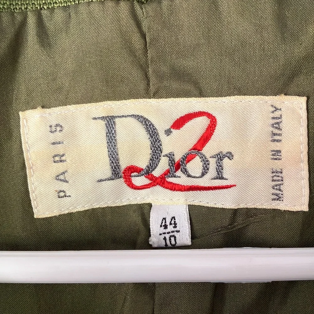 Vintage Christian Dior 2 Olive Green Blazer